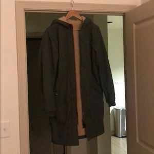 Alpha Industries hooded Shearling Parka (Olive)